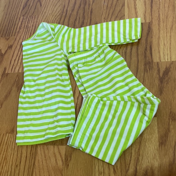 Target lime green and white striped matching outfit - Picture 1 of 9